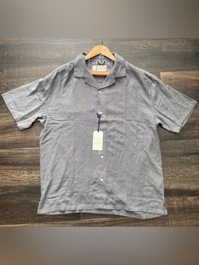 Abercrombie & Fitch Shirt Men’s Size L NWT Linen Collection Button Up Soft